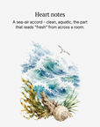 New Horizon heart notes illustrated: sea-air accord