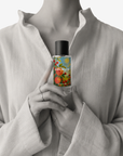 Woman holding High Noon eau de parfum 50ml bottle by Adam Pare