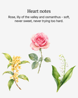 Meadow heart notes illustrated: rose and lily of the valley